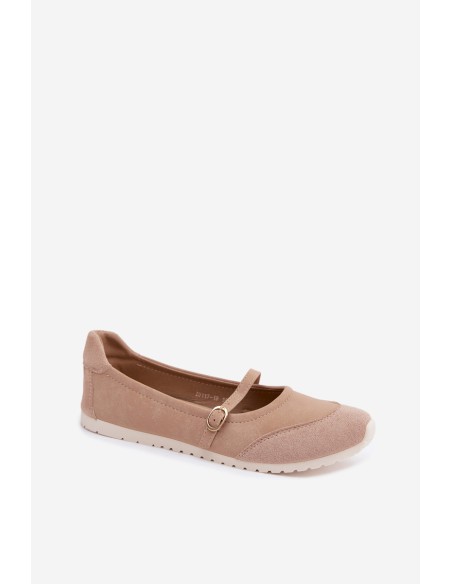 Sport Ballerinas With Strap Beige Charmy