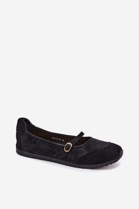 Sport Ballerinas With Strap Black Charmy