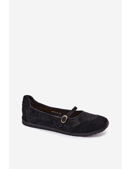 Sport Ballerinas With Strap Black Charmy