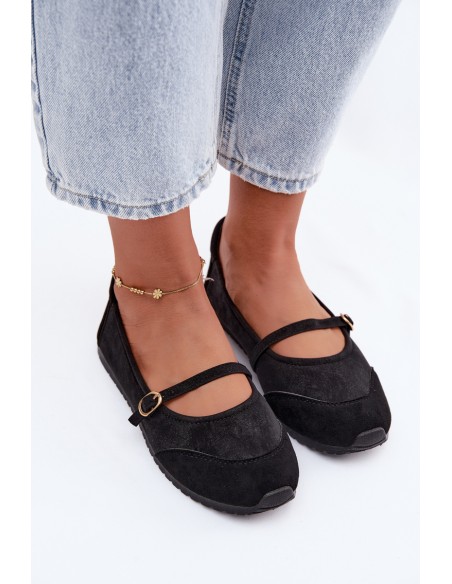 Sport Ballerinas With Strap Black Charmy