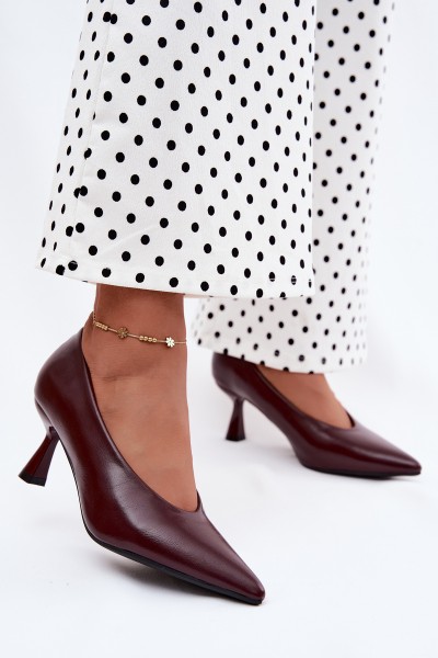 Pointed Toe Heels Burgundy Silenta