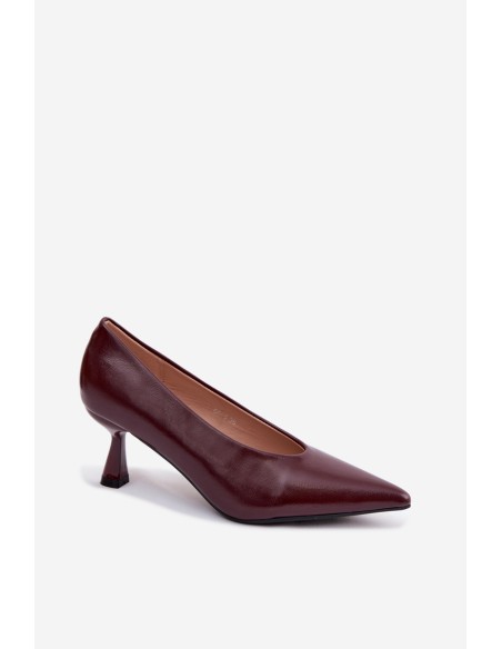 Pointed Toe Heels Burgundy Silenta