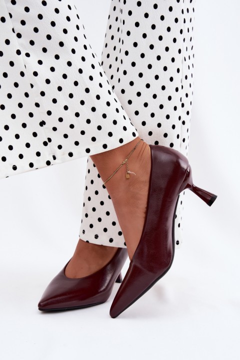 Pointed Toe Heels Burgundy Silenta