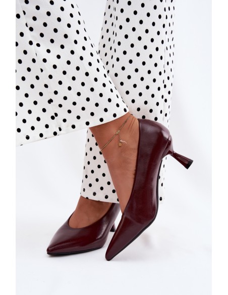 Pointed Toe Heels Burgundy Silenta