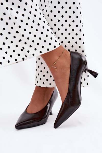 Pointed Toe Heels Chocolate Silenta