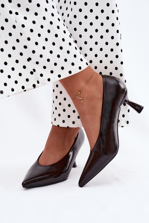 Pointed Toe Heels Chocolate Silenta
