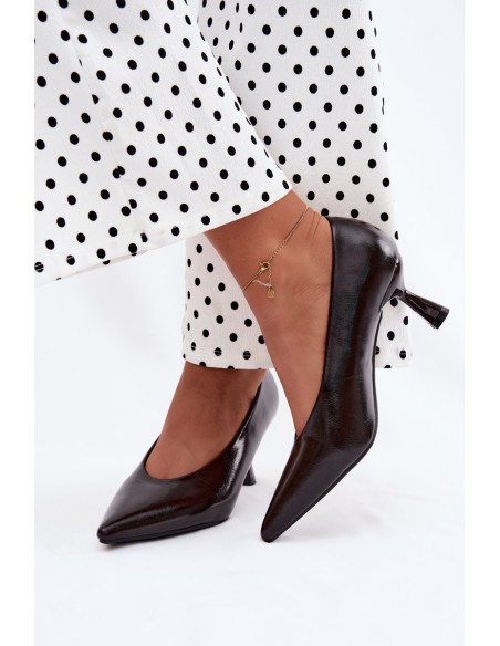 Pointed Toe Heels Chocolate Silenta