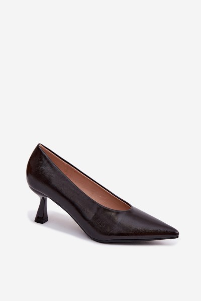 Pointed Toe Heels Chocolate Silenta 2