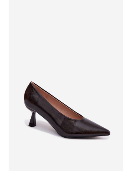 Pointed Toe Heels Chocolate Silenta