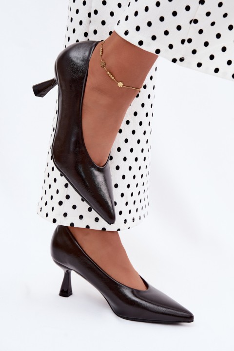 Pointed Toe Heels Chocolate Silenta