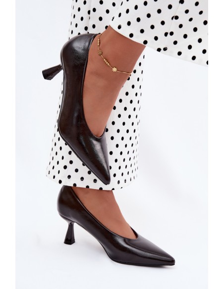 Pointed Toe Heels Chocolate Silenta