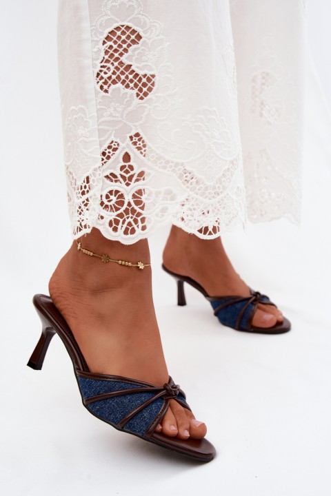Women's High Heel Denim Sandals Orchidia