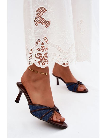 Women's High Heel Denim Sandals Orchidia