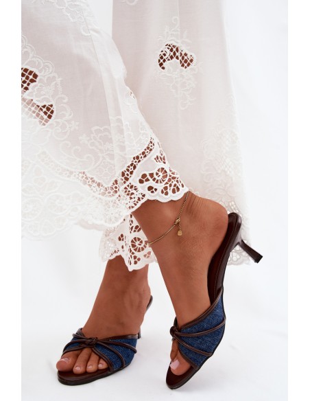 Women's High Heel Denim Sandals Orchidia