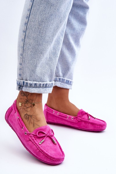 Women's Suede Moccasins Pink Si Passione 2