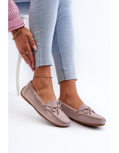 Women's Suede Moccasins Purple Si Passione