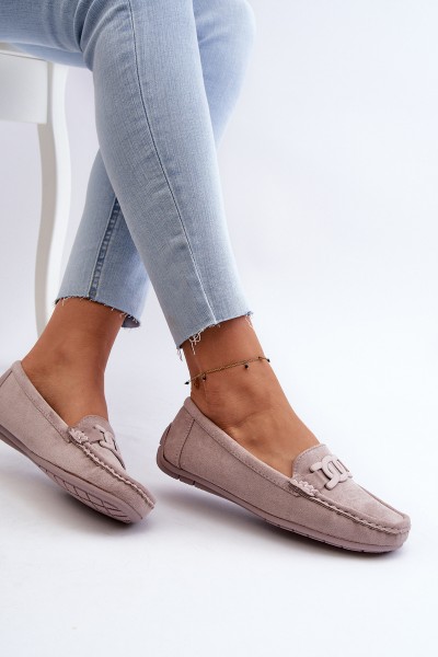 Women's Stylish Suede Moccasins Purple Rabell