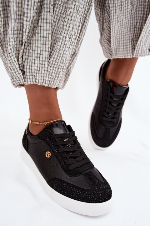 Women's Sneakers with Embellishment Black Soothe