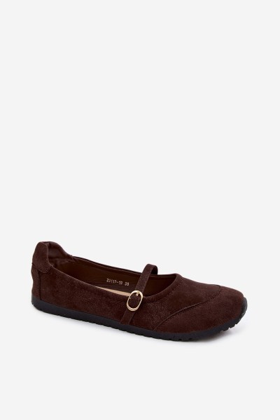 Sport Ballerinas With Strap Chocolate Charmy 2