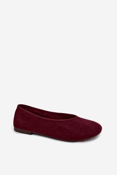 Camden Purple Imitation Suede Ballerinas