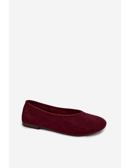 Camden Purple Imitation Suede Ballerinas
