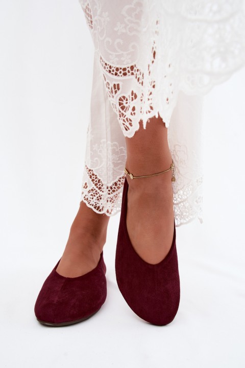Camden Purple Imitation Suede Ballerinas