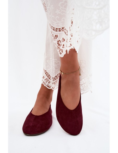 Camden Purple Imitation Suede Ballerinas