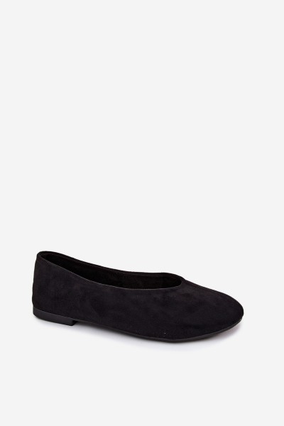 Black Imitation Suede Ballerinas Camdena 2