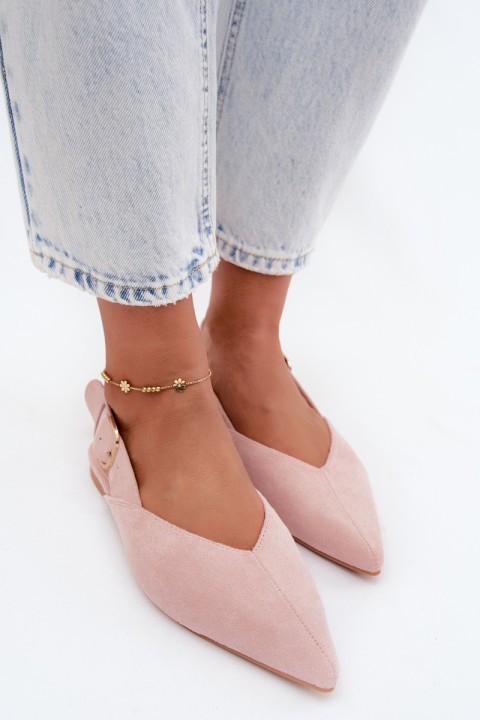 Women's Pink Tanelia Ballerinas With Clasp