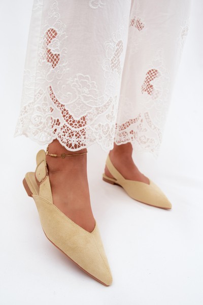 Women's Yellow Ballerinas With Clasp Tanelia