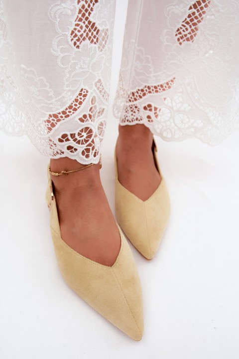 Women's Yellow Ballerinas With Clasp Tanelia