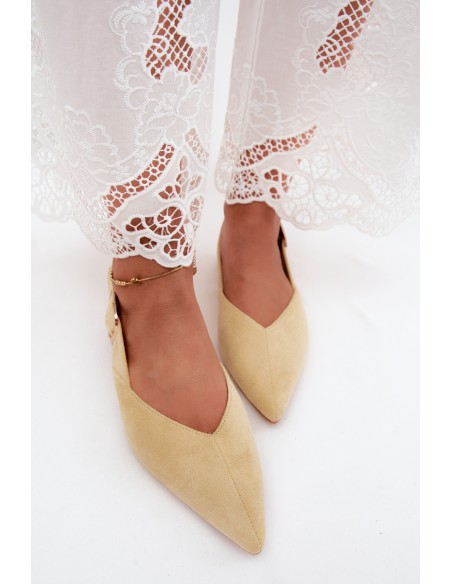Women's Yellow Ballerinas With Clasp Tanelia
