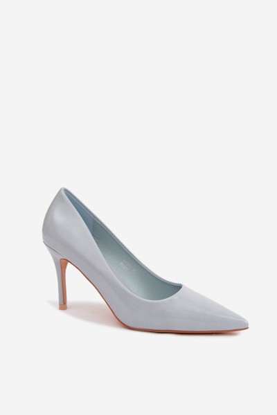 Patent Leather Heels of Faux Leather Blue Tropessa 2