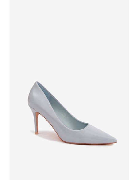 Patent Leather Heels of Faux Leather Blue Tropessa