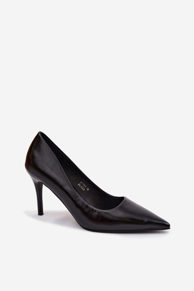 Patent Leather Heels Made of Faux Leather Black Tropessa 2