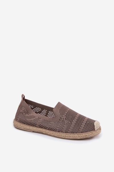 Women's Woven Espadrilles Fabric Khaki Candessa 2