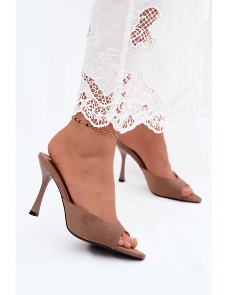 Imitation Suede Platform Sandals Khaki Cherryssa