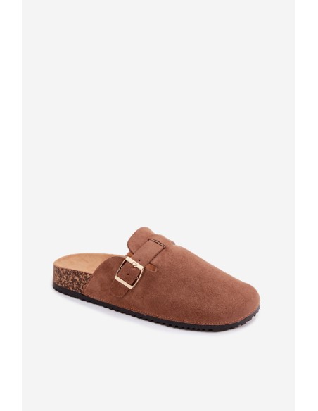 Women's Platform Slide Sandals with Buckle Camel Selio