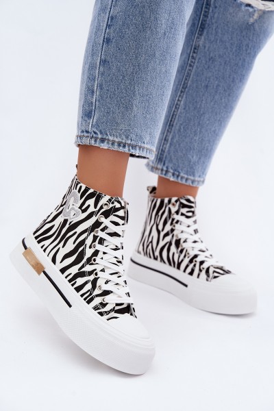 Women's Platform Sneakers Zebra Meloria