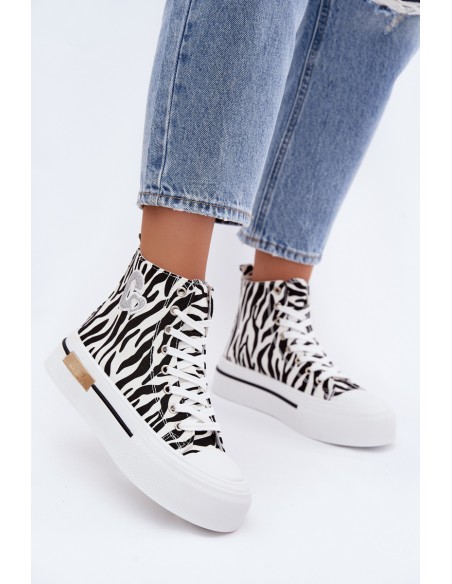 Women's Platform Sneakers Zebra Meloria