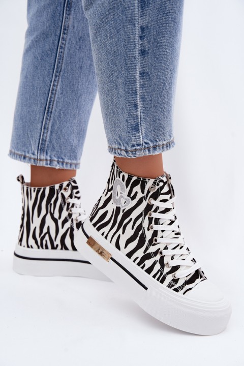 Women's Platform Sneakers Zebra Meloria