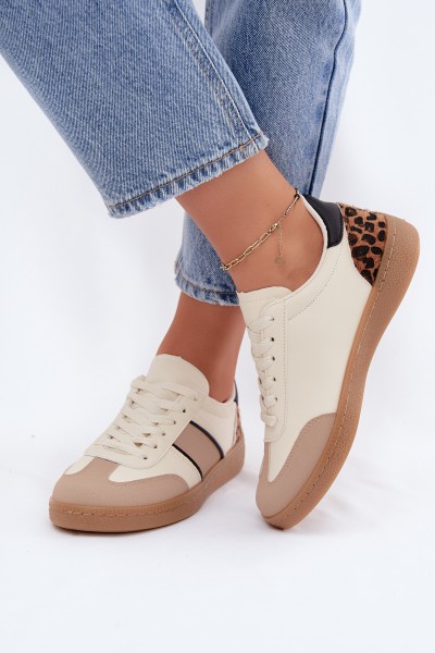 Women's Beige Sneakers Made of Faux Leather Corelle