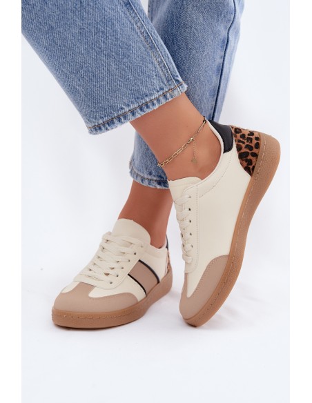 Women's Beige Sneakers Made of Faux Leather Corelle