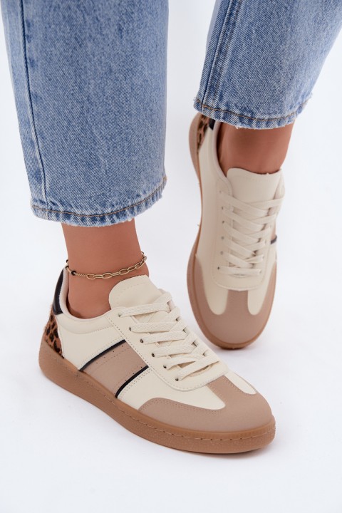 Women's Beige Sneakers Made of Faux Leather Corelle