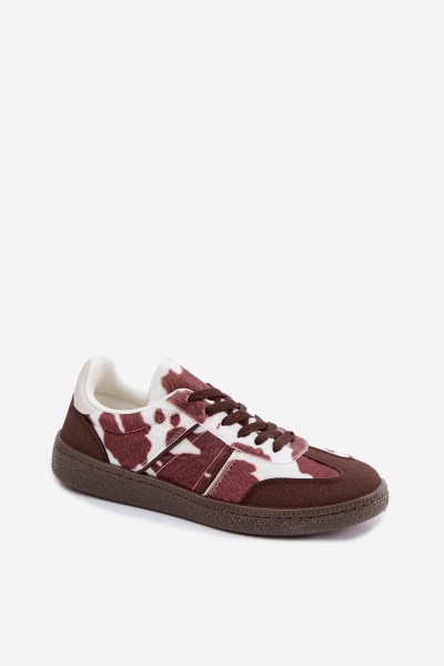 Women's Sneakers with Patches Brown Corelle 2
