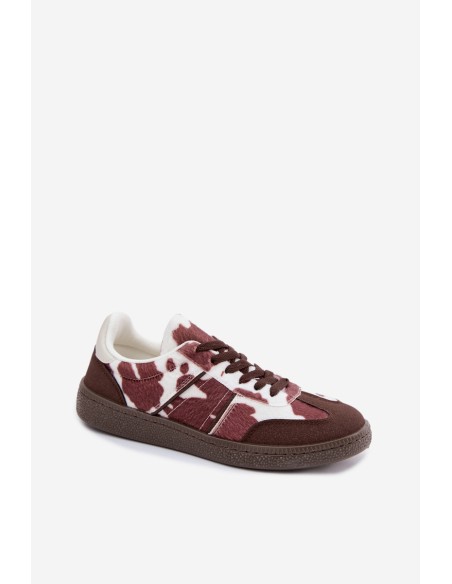 Women's Sneakers with Patches Brown Corelle
