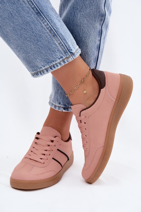 Women's Sneakers Pink Faux Leather Corelle