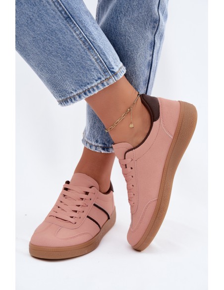 Women's Sneakers Pink Faux Leather Corelle