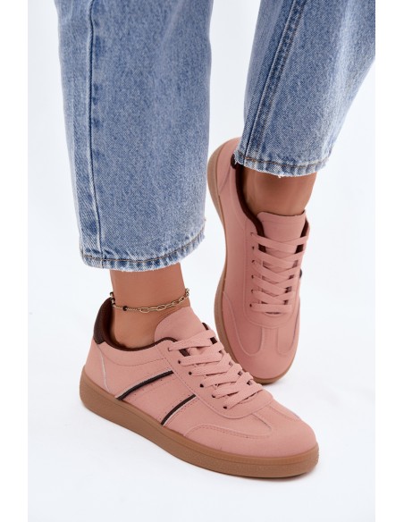 Women's Sneakers Pink Faux Leather Corelle