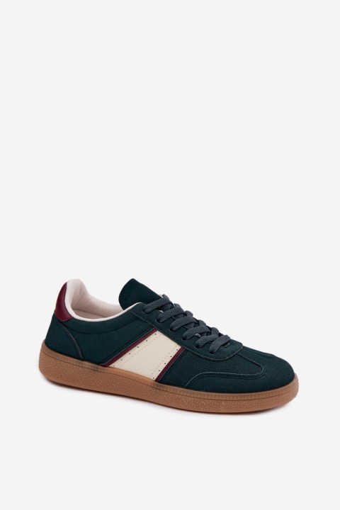 Women's Sneakers Made of Faux Leather Bottle Green Corelle